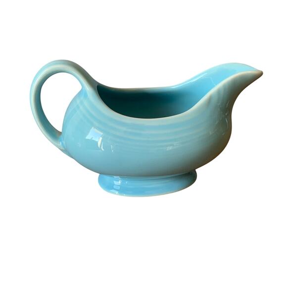 Fiesta Fiestaware Gravy Boat Sauceboat Sky Blue Homer Laughlin USA - Picture 1 of 11